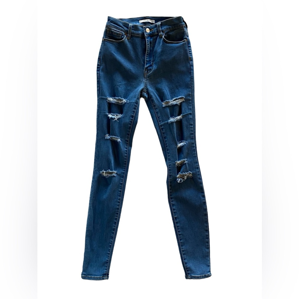 Pacsun Women’s Stretchy Denim Jeans Size 23 Distressed High Rise Great Condition